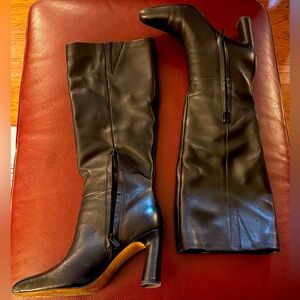 Vince Black Leather Boots Sz 7.5M